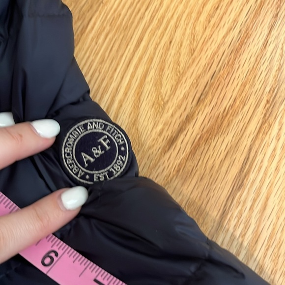 Abercrombie & Fitch Navy Blue Down Longline Puffer Jacket Sz XL - Picture 6 of 11